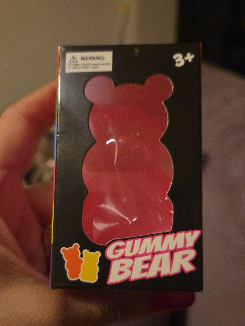 Squishy Gummy Bear Figurine Box - Pink Bear